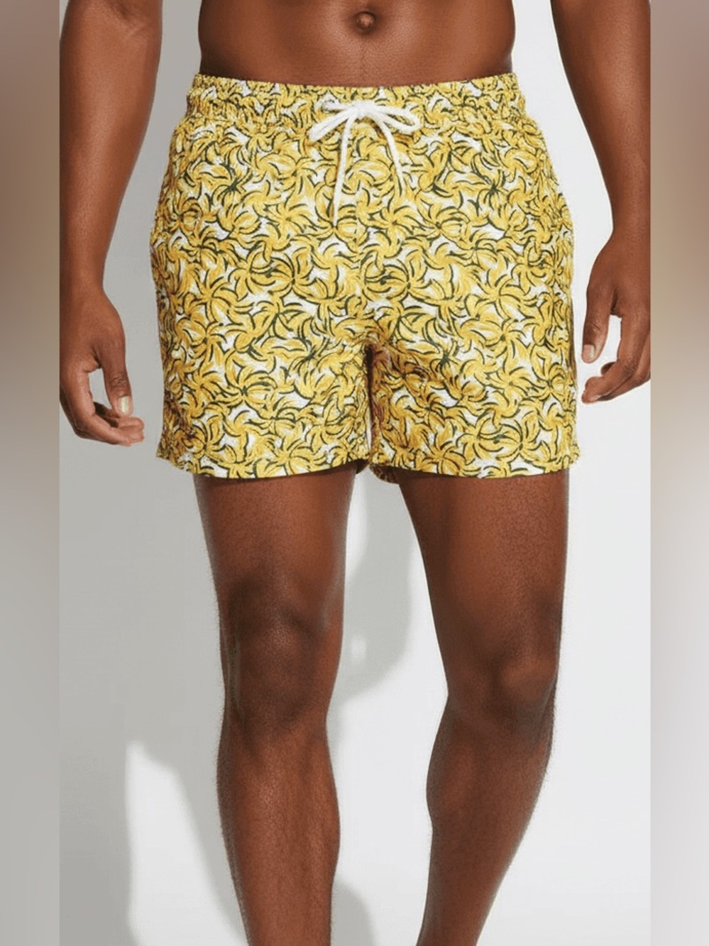 Original Use Yellow Banana Print Swim Trunks